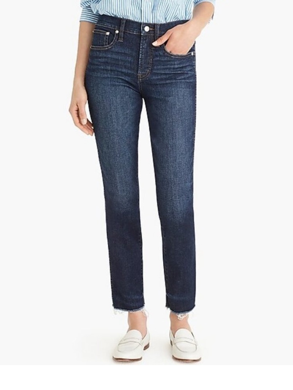 Jcrew classic vintage raw hem Jeans